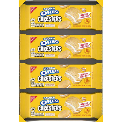 OREO Golden Cakesters Soft Snack Cakes, 8-3.03 oz Snack Packs