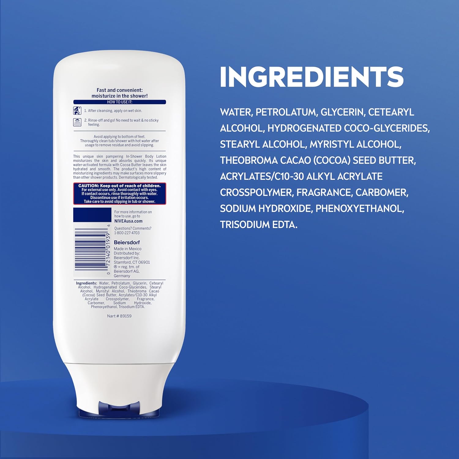 NIVEA_Cocoa_Butter_In_Shower_Lotion,_Water_Activated_In_Shower_Moisturizer_for_Dry_Skin_to_Very_Dry_Skin,_13.5_FL_OZ_Bottle