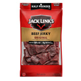 HOT! Jack Link's Beef Jerky, Original, 1/2 Pounder Bag - Flavorful Meat Snack, 10g of Protein and 80 Calories, Made with Premium Beef - 96% Fat Free, No Added MSG** or Nitrates/Nitrites, 8oz( Variety of Flavor)