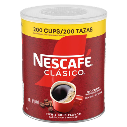NESCAFE_CLASICO_Instant_Coffee,_Dark_Roast_Coffee,_1_Canister_(14.1_Oz)
