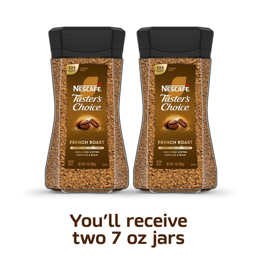 NESCAFE_Taster's_Choice_Instant_Coffee,_Dark_Roast_Coffee,_French_Roast,_2_Jars_(7_Oz_Each)