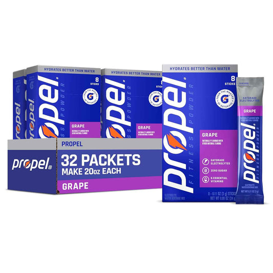 Propel Electrolyte Powder Drink Mix, (32 Servings), Zero Sugar, Enhanced Water Beverage, Gatorade Electrolytes, Vitamins, No Added Colors, No Artificial Flavors, Hydration