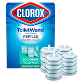 Clorox ToiletWand Toilet Cleaner Refills, Toilet brush, Rainforest Rush, 20 Count