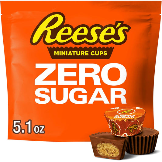 REESE'S_Zero_Sugar_Miniatures_Chocolate_Peanut_Butter_Cups,_Candy_Bag,_5.1_oz