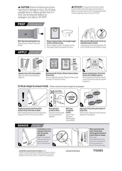 Command 4 lb Small Picture Hanging Strips, Damage-Free Hanging Picture Hangers, No Tools Wall Hanging Strips for Home Decor, White Adhesive Strips