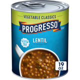 Progresso Lentil Soup, Vegetable Classics Canned Soup, Gluten Free, 19 oz