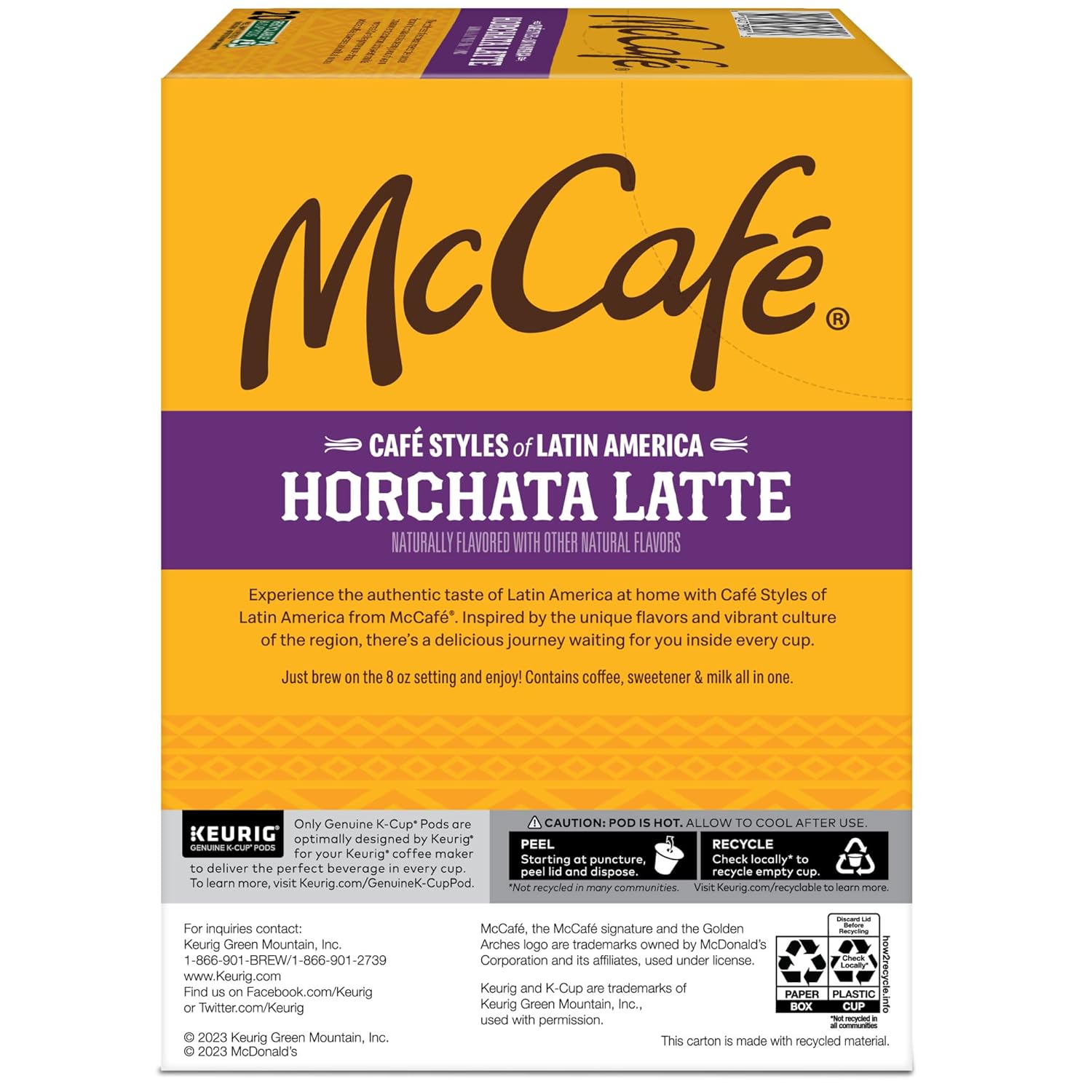 McCafe_Cafe_Styles_of_Latin_America_Horchata_Latte,_Keurig_Single_Serve_K-Cup_Coffee_Pods,_20_Count_(Pack_of_1)