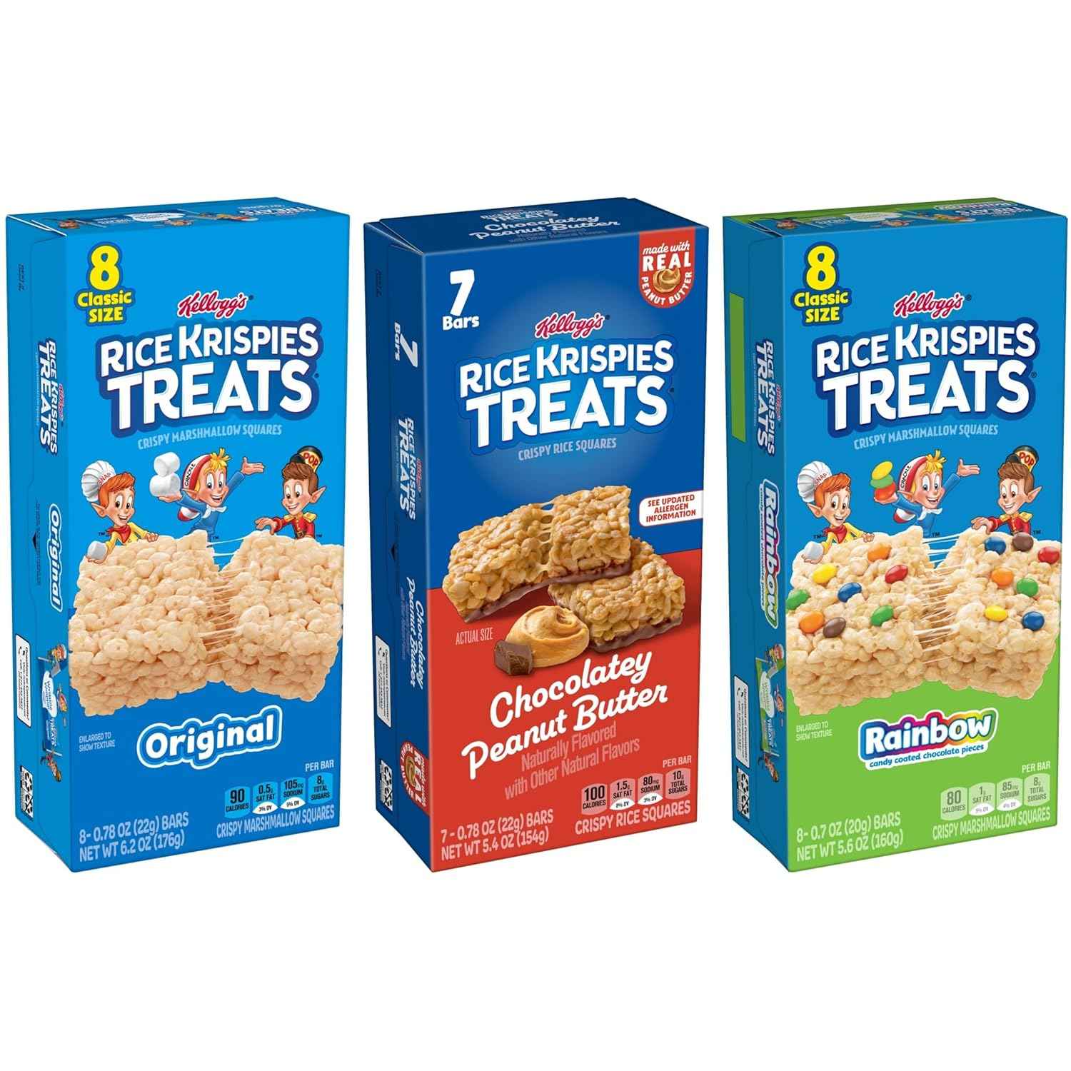 Rice Krispies Treats Crispy Marshmallow and Rice Squares, Lunch Snacks, Kids Snacks