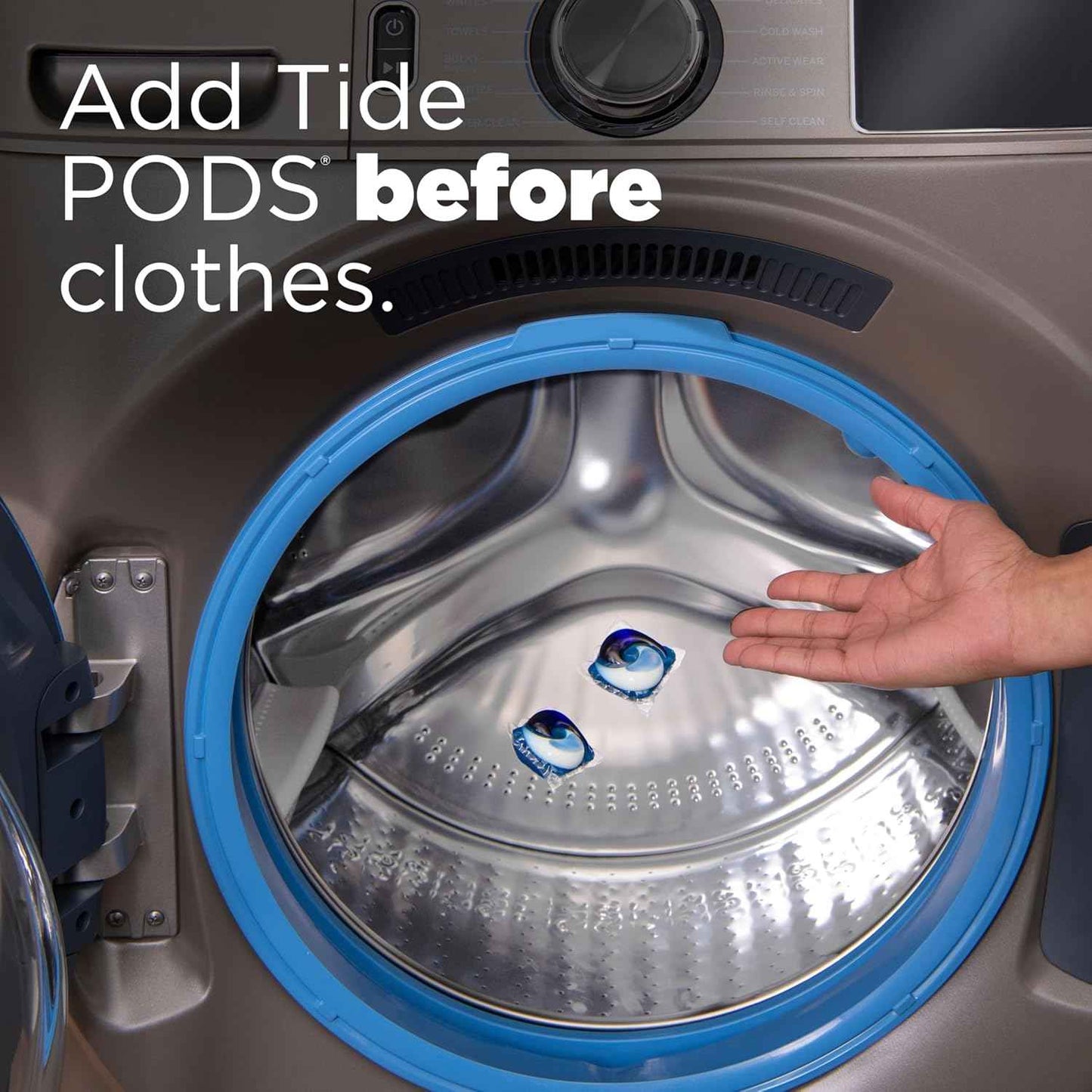 Tide PODS Laundry Detergent soap with a touch of Downy 4-in-1 Detergent, 57 Count, Stain Remover, Freshness, Softness, Fabric Protecter, HE Compaible