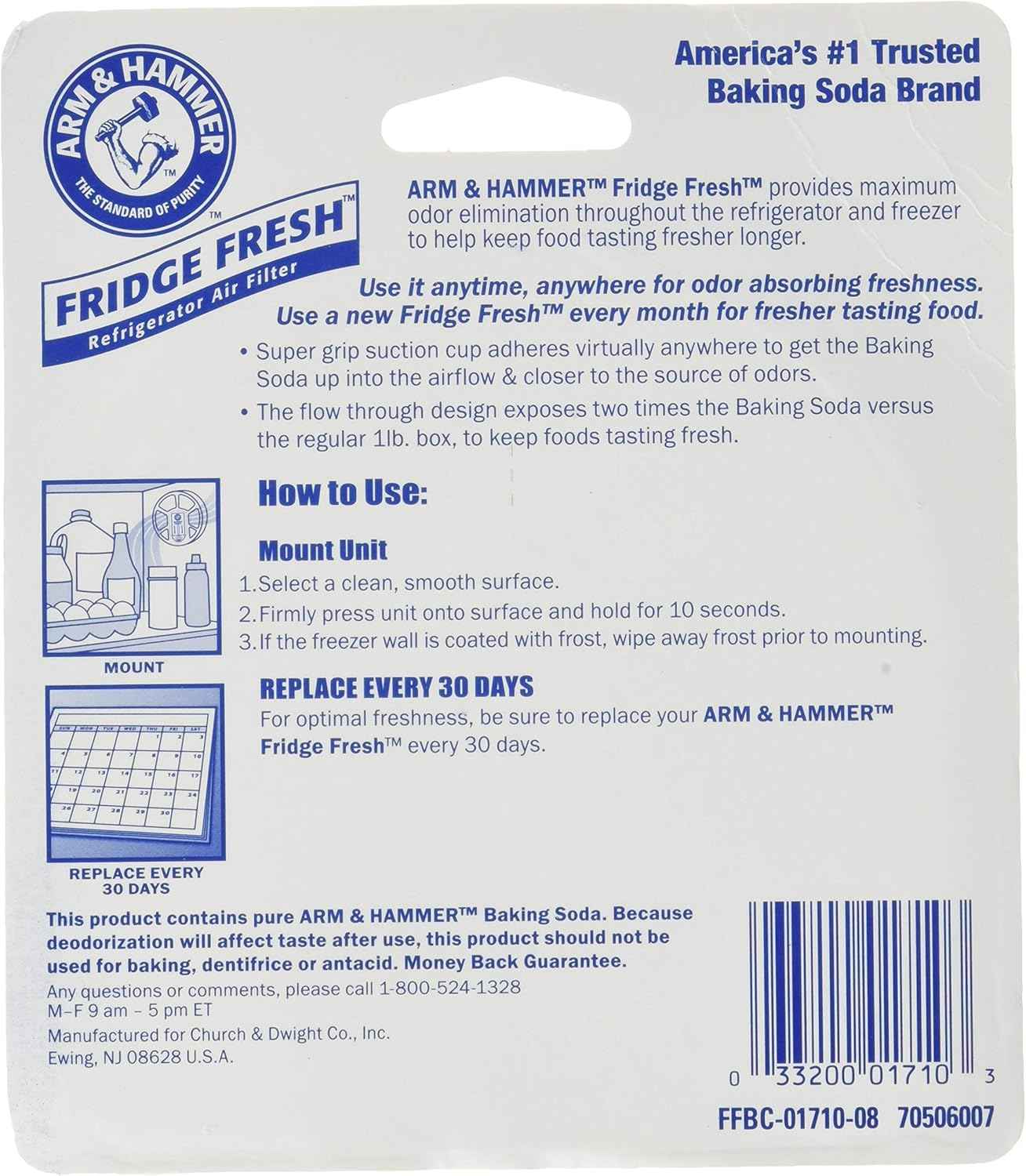 Arm & Hammer Fridge Fresh Refrigerator, 1 Count (Pack of 2)