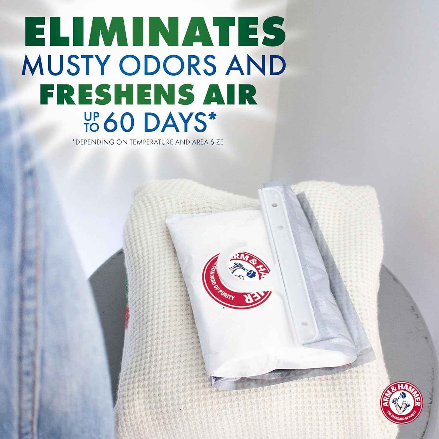 Arm & Hammer Essentials Hanging Moisture Absorber and Odor Eliminator, 17.5 oz., 3 Pack, Moisture Absorbers for Closets, Laundry Rooms and Bedrooms, Long-Lasting Freshness