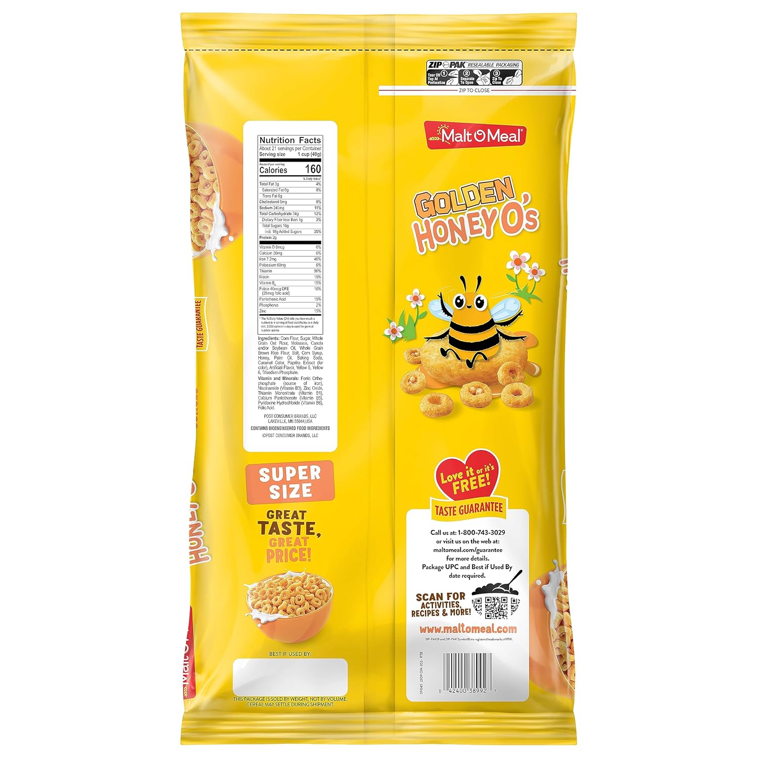 Malt-O-Meal_Golden_Honey_O's_Breakfast_Cereal,_Honey_Cereal_with_Corn,_Oats_and_Rice,_Large_Cereal_for_Family,_30_OZ_Resealable_Cereal_Bag