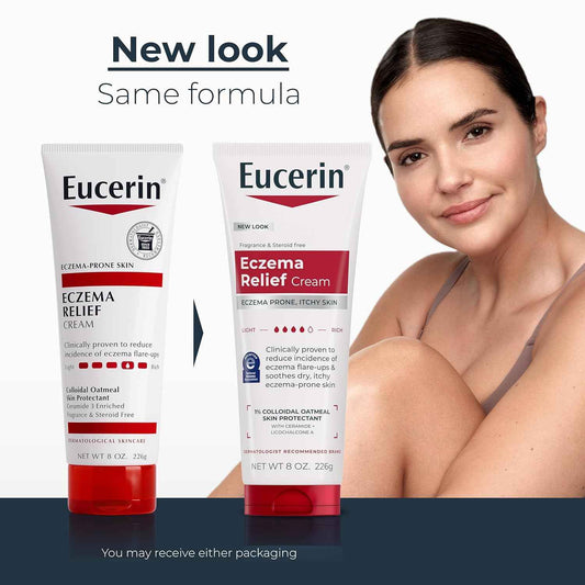Eucerin Eczema Relief Body Cream, Colloidal Oatmeal Enriched, Steroid Free Eczema Cream