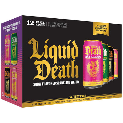 Liquid_Death_Soda-Flavored_Sparkling_Water_-_Modern_Variety,_Less_Sugar*,_Huge_Flavor,_No_Caffeine,_No_Artificial_Sweeteners,_4_Flavors:_Lime,_Orange,_Strawberry,_Piña_Killada_12_Fl_Oz_(Pack_of_12)