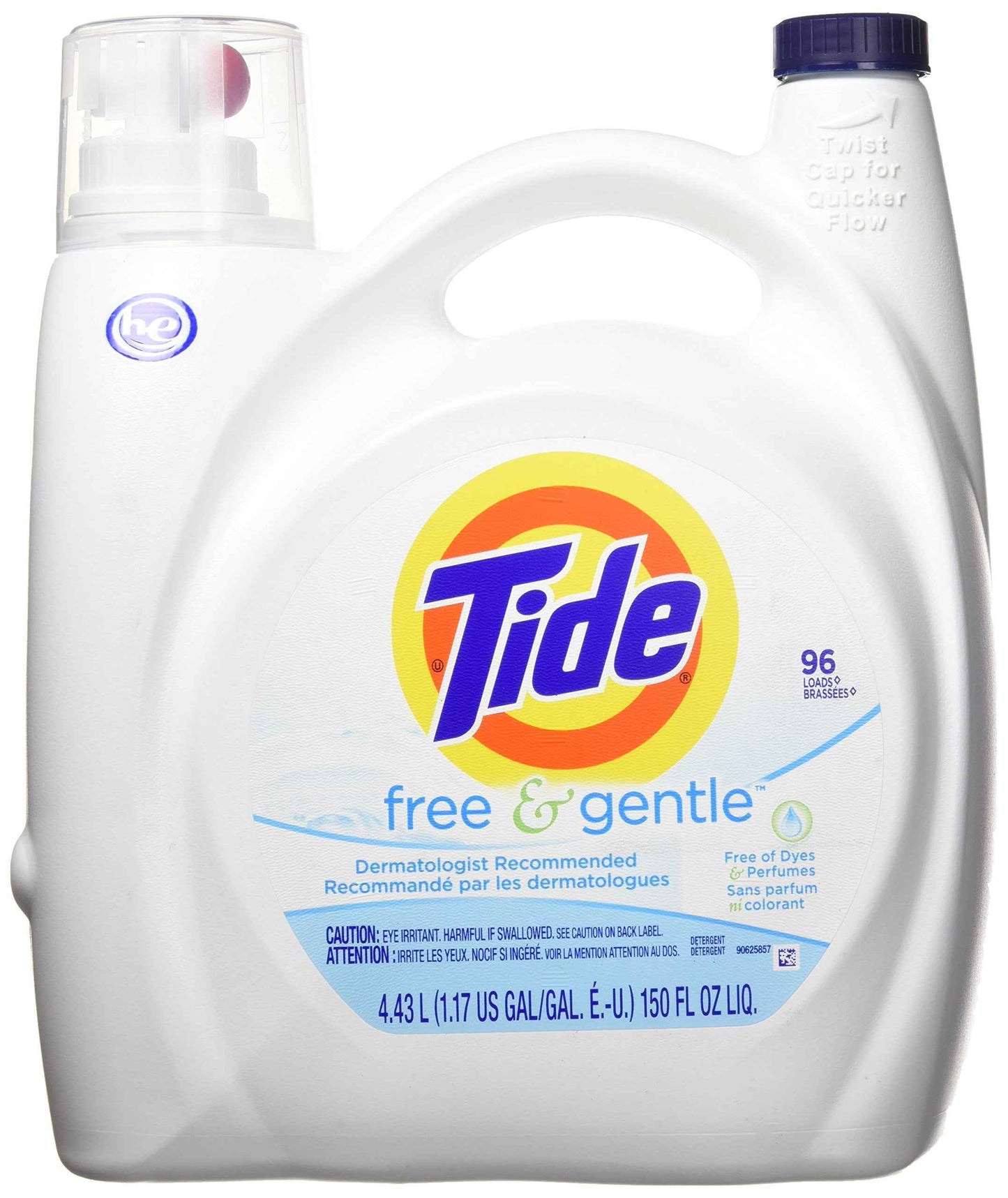 Tide Free & Gentle Liquid Laundry Detergent, Tide Laundry Detergent, Clean Laundry Detergent