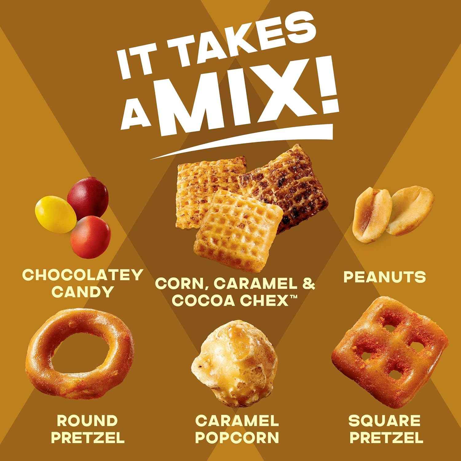 Chex Mix Turtle Snack Mix, Indulgent Snack Bag