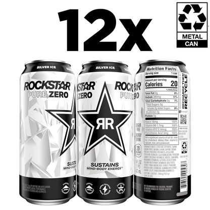 Rockstar_Pure_Zero_Energy_Drink,_Silver_Ice,_0_Sugar,_with_Caffeine_and_Taurine,_16oz_Cans_(Pack_of_12)_(Packaging_May_Vary)