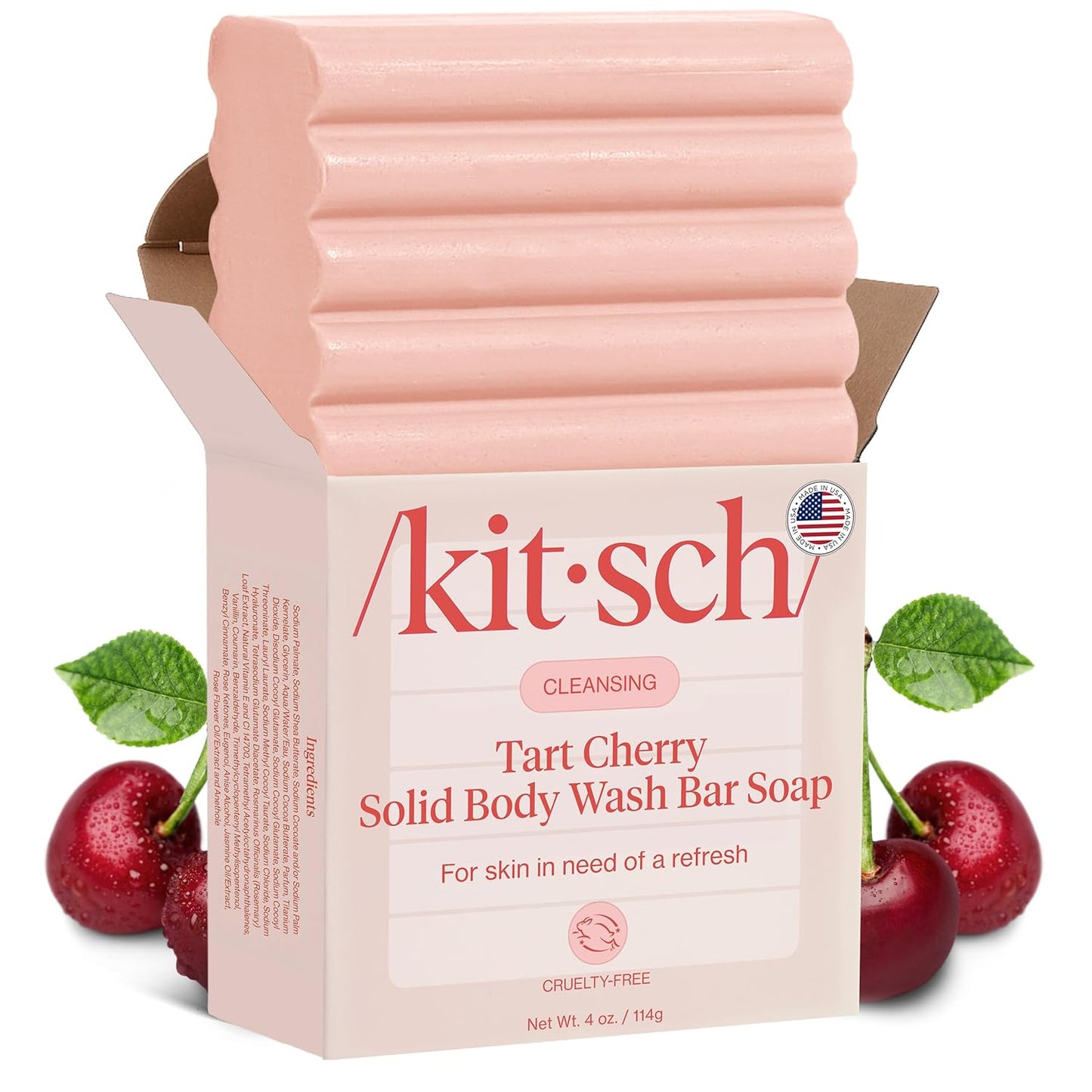 Kitsch_Cleansing_Tart_Cherry_Soap_Bar_with_Refreshing_Scent_-_Eco-Friendly_Body_Wash_Women_Love_-_Cherry_Solid_Bar_Soap_for_Daily_Use_-_Silicone,_Sulfate_and_Paraben_Free,_Made_in_USA_-_4oz