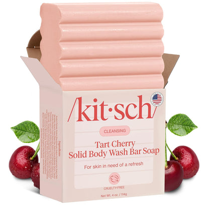 Kitsch_Cleansing_Tart_Cherry_Soap_Bar_with_Refreshing_Scent_-_Eco-Friendly_Body_Wash_Women_Love_-_Cherry_Solid_Bar_Soap_for_Daily_Use_-_Silicone,_Sulfate_and_Paraben_Free,_Made_in_USA_-_4oz