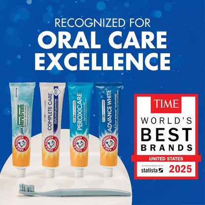 ARM & Hammer Toothpaste Plus TheraBreath Breath Fresheners, ICY Mint Flavor, Teeth Whitening Toothpaste, Anticavity Fluoride for Bad Breath, 5.5 Oz