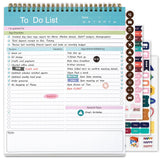 To Do List Notepad, Spiral Bound Undated Daily Planner, 52 Sheets Tear Off Task Planning Pad with Checklist, For Work Office Home