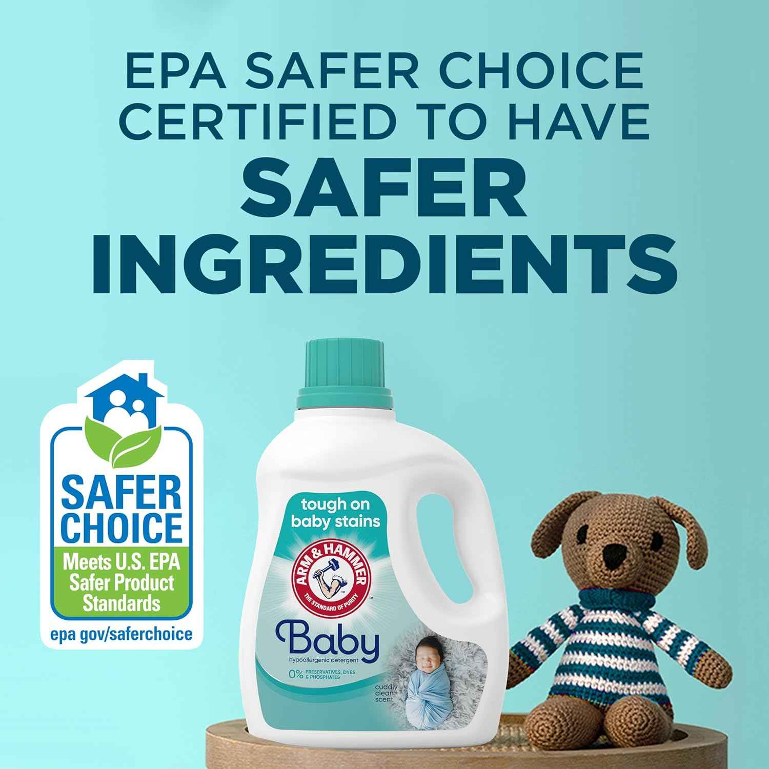 ARM & HAMMER Baby, 77 Loads Hypoallergenic Liquid Laundry Detergent, 100.5 fl oz