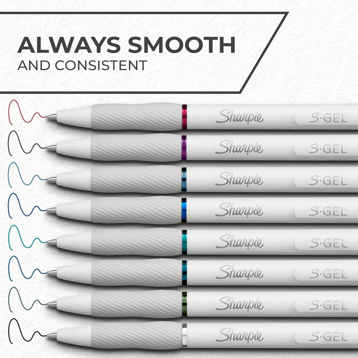 Sharpie_S-Gel_Pens,_Fashion_Barrel_Gel_Pens,_Pearl_White_Body,_Medium_(0.7mm)_Point,_Bold_Ink_Colors,_12_Count