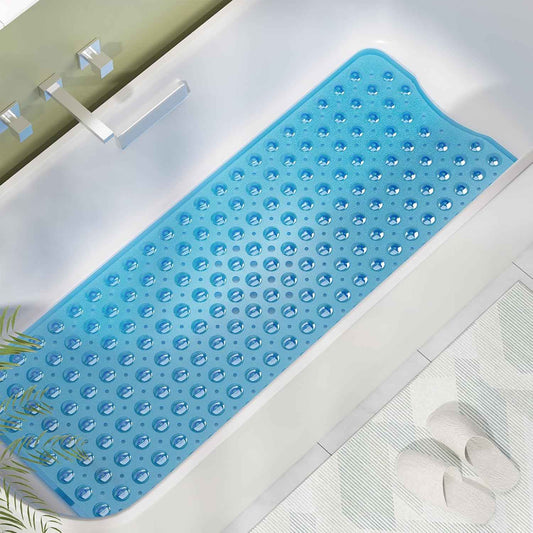 AmazerBath Shower Mat Non Slip 40 x 16 Inches, Bathtub Mat Shower Stall Mats with Suction Cups and Drain Holes, Non Slip Bath Mat for Tub for Elderly & Kids
