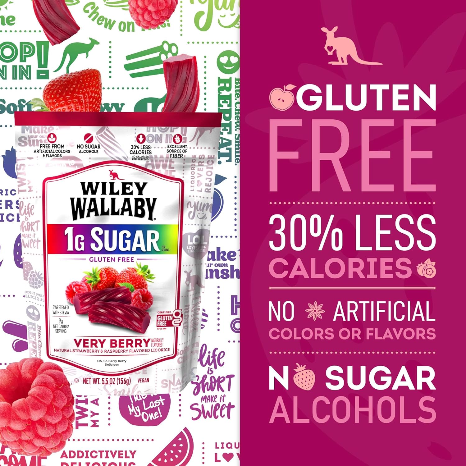 Wiley_Wallaby_5.5_Ounce_Very_Berry_Low_Sugar_Gluten_Free_Gourmet_Australian_Style_Soft_&_Chewy_Licorice_Candy_Twists_(5.5_Ounce_(Pack_of_1))