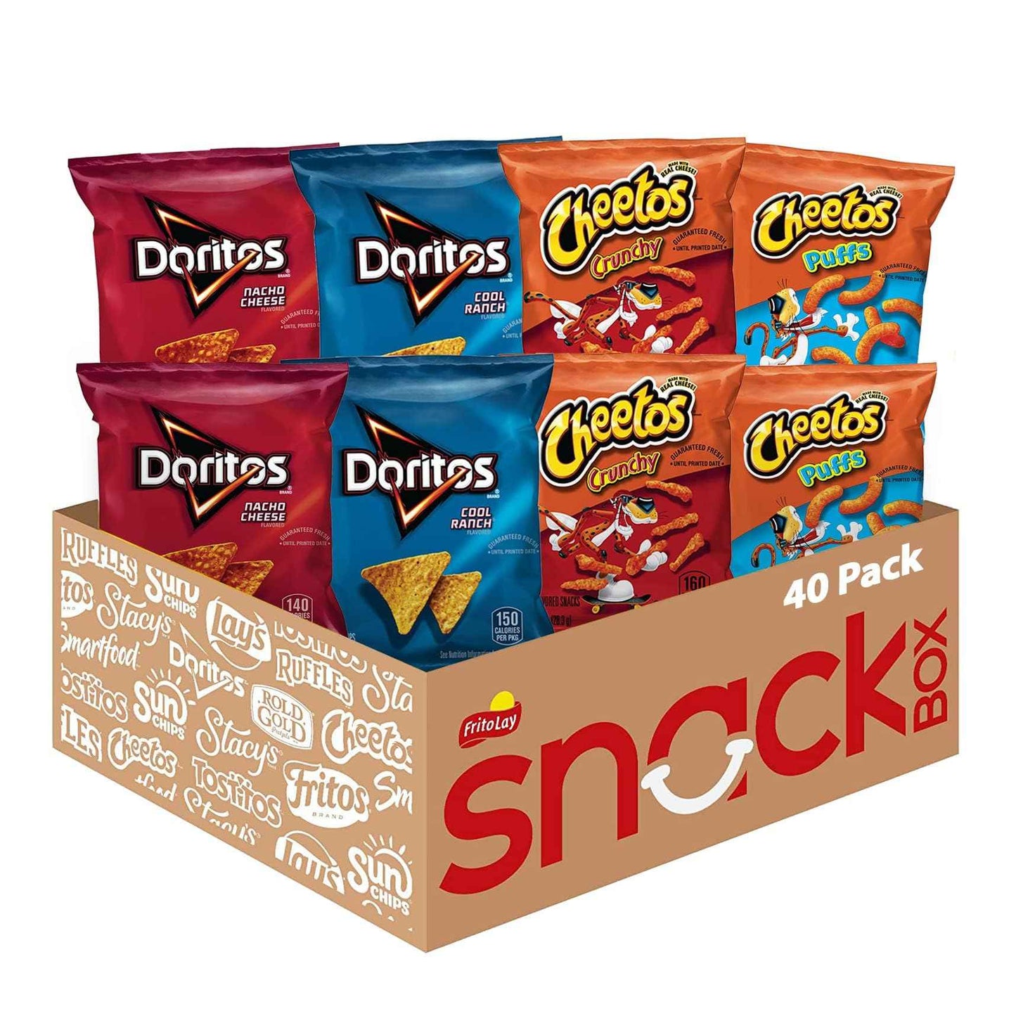 Frito-Lay Doritos & Cheetos Mix Variety Pack, 2.42 Pounds, (Pack of 40)