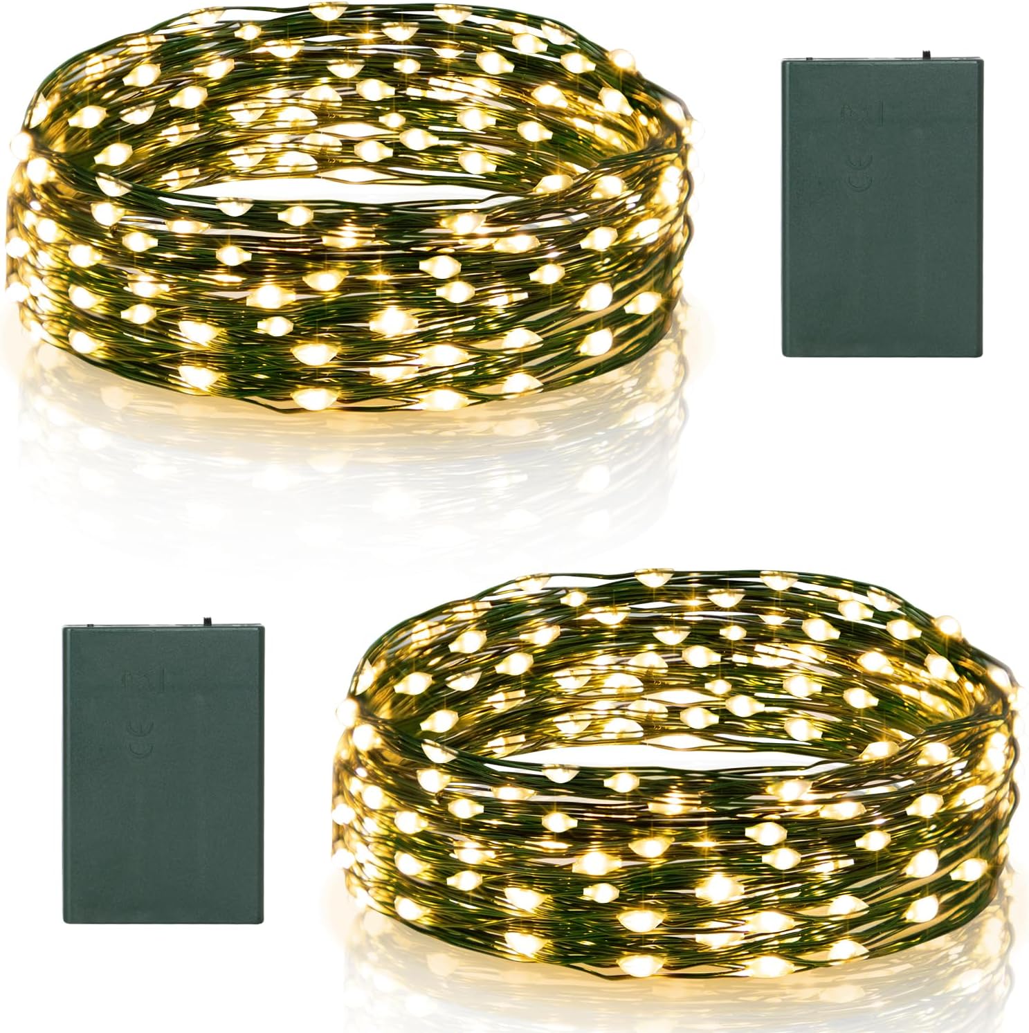 2_Pack_Timer_Fairy_Lights_Battery_Operated,_16.4FT_50_LED_Dark_Green_Wire_Micro_Starry_Twinkle_Light_with_Auto_Waterproof,_Christmas_String_Lights_for_Indoor_Outdoor_Yard_Decor_(Warm_White)