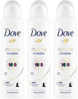 Dove Dry Spray Antiperspirant - Invisible - Sheer Fresh - Net Wt. 3.8 OZ (107 g) Per Can - Pack of 3 Cans