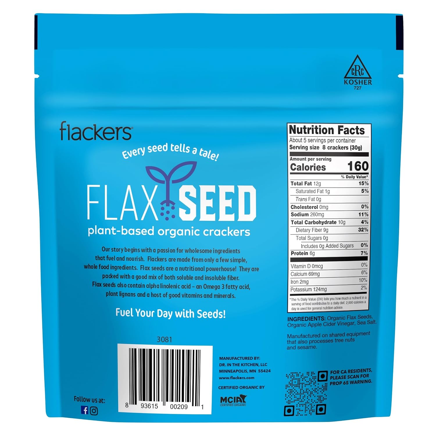 Flackers_Organic_Sea_Salt_Flaxseed_Crackers,_5_Ounce_1-Pack,_Gluten_Free,_Non_GMO,_Vegan,_Keto_Snack,_9g_Fiber,_1g_Net_Carb