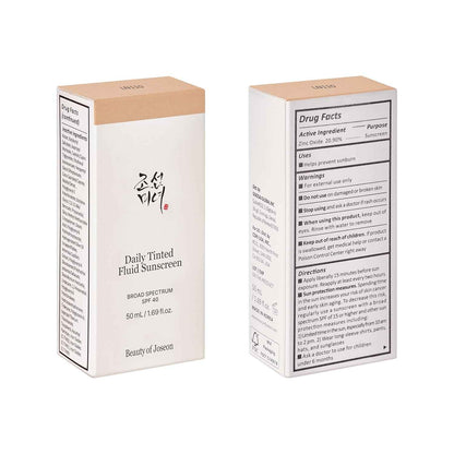 Beauty of Joseon Daily Tinted Fluid Sunscreen 12 Shades for Face Moisturizing Broad Spectrum SPF 40 Korean Skincare 50ml, 1.69 fl.oz #LN110 | 12 Shades, for Face, Moisturizing, Broad Spectrum, Korean Skincare
