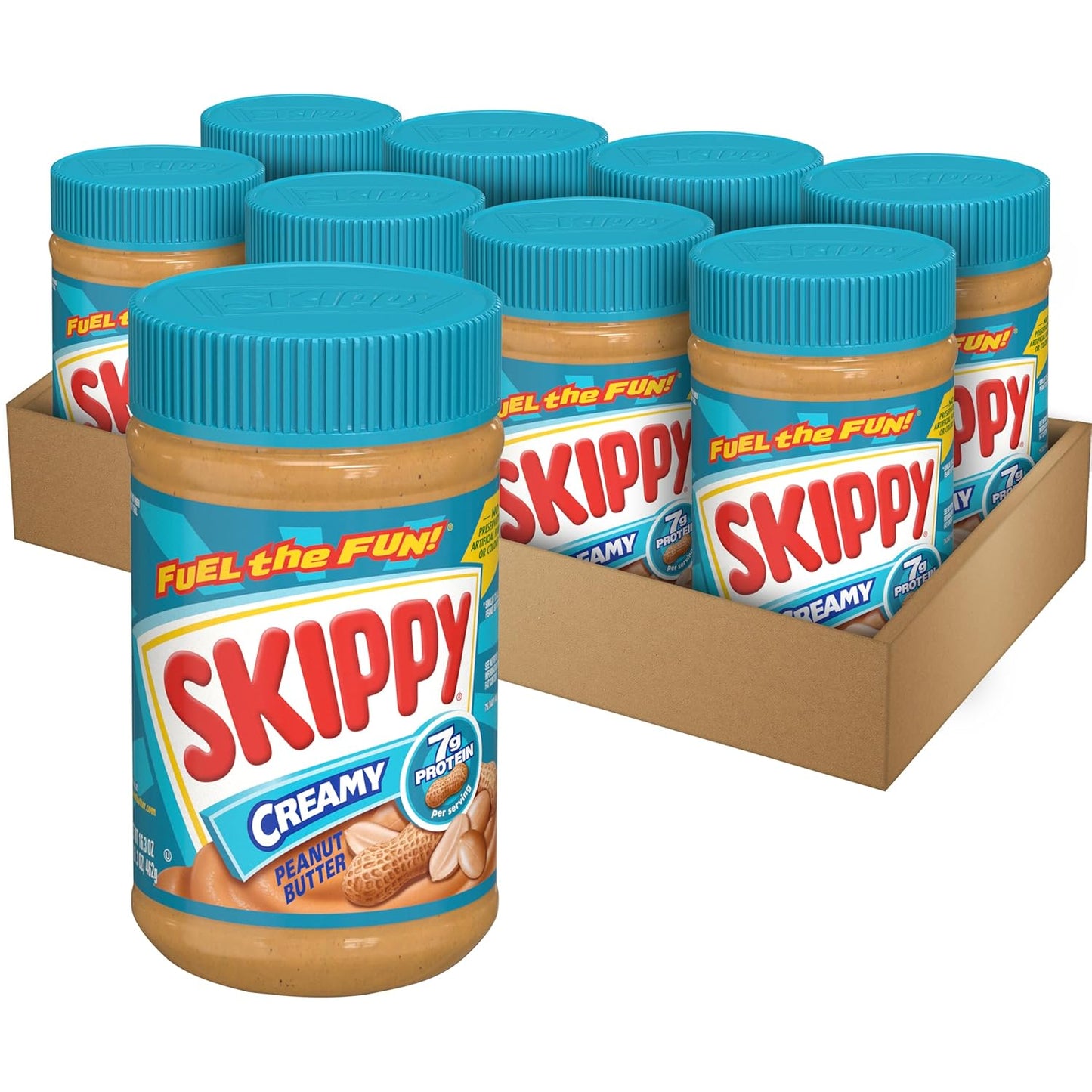 SKIPPY_Creamy_Peanut_Butter,_8-Pack_16.3_oz_Jars,_Bulk_Peanut_Butter