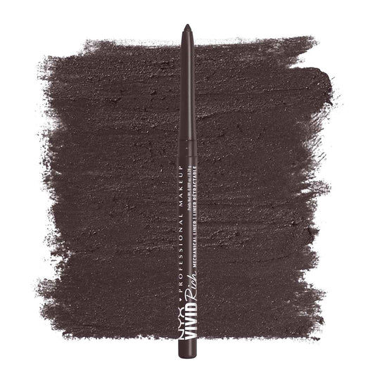 NYX PROFESSIONAL MAKEUP Vivid Rich Mechanical Eye Pencil, Vivid Rich Mechanical, Creamy Retractable Eyeliner - Brown Eyeliner