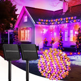Brightown 2 Pack Solar Christmas Lights, LED Solar String Lights Outdoor Waterproof with 8 Modes, Solar Light Outdoor for Patio Yard Tree Garden Party Decorations