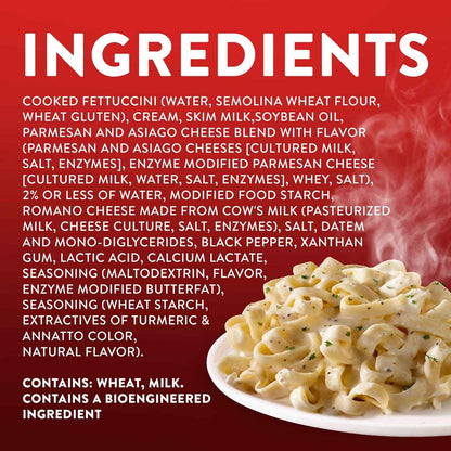 Stouffer’s Fettuccine Alfredo, Single Serve, Frozen Pasta, Oven or Microwave Dinner, Single Frozen Meals