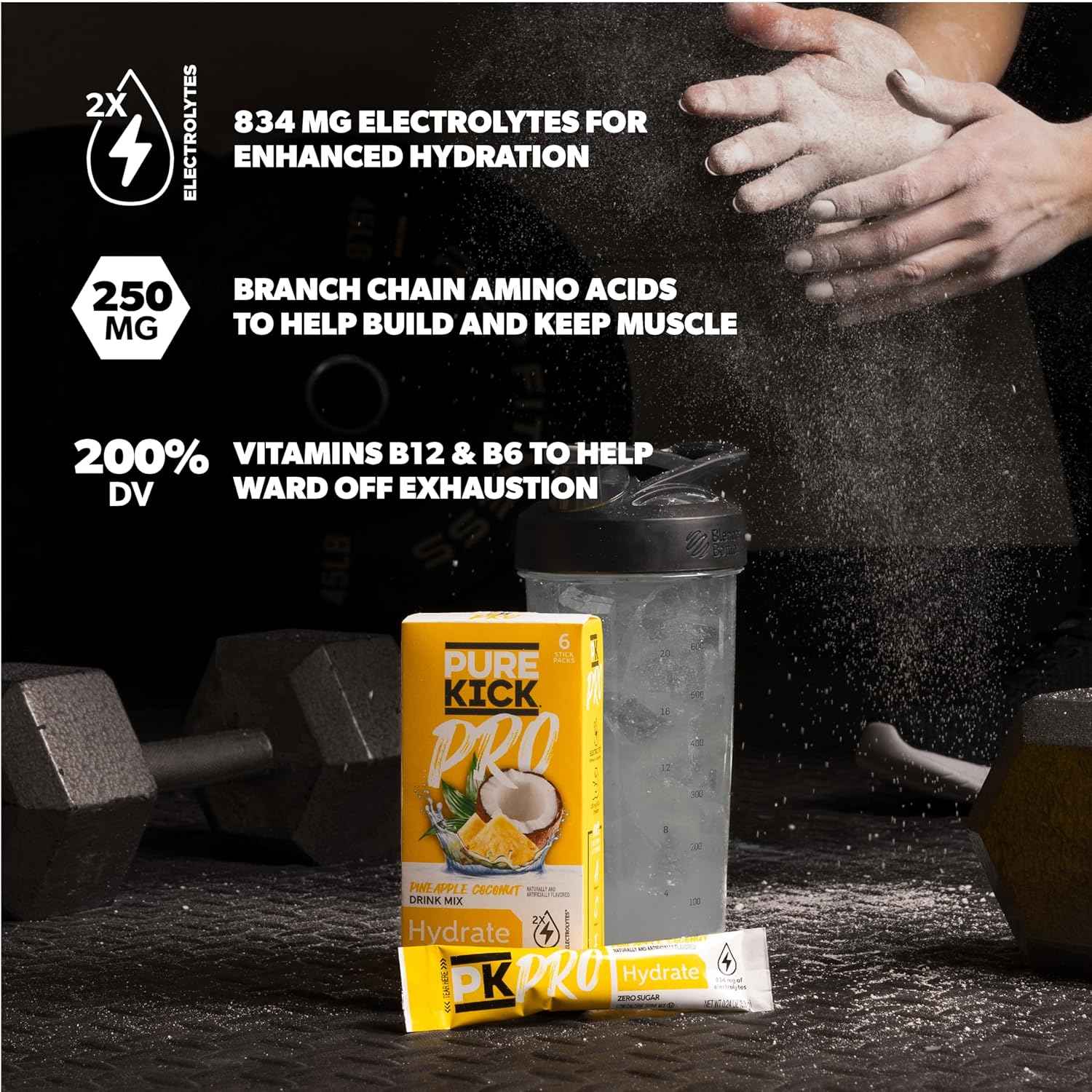 PURE KICK PRO Hydration Mix – Low-Sodium Daily Electrolyte Support for Self-Care Routines, Peach Mango Flavor
