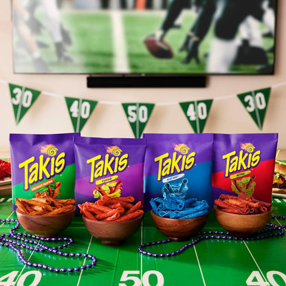 Takis_18_pc_/_1_oz_Variety_Pack,_Assorted_Flavored_Mixed_Rolled_Tortilla_Chips_–_(5)_Fuego,_Blue_Heat,_(4)_Nitro,_Crunchy_Fajitas