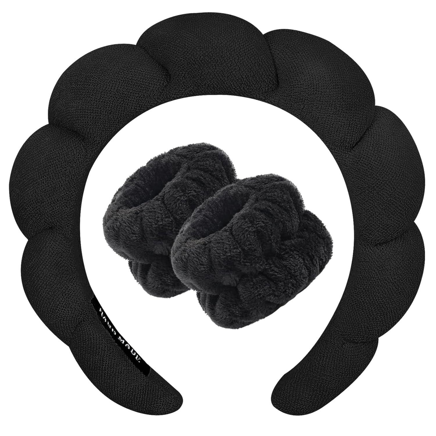 Spa_Headband_for_Washing_Face_Wristband_Sponge_Makeup_Skincare_Headband_Terry_Cloth_Bubble_Soft_Get_Ready_Hairband_for_Women_Girl_Puffy_Padded_Headwear_Non_Slip_Thick_Hair_Accessory