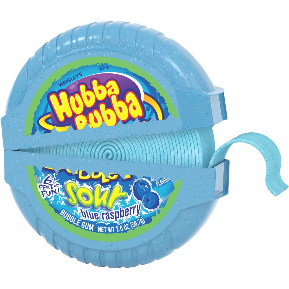 HUBBA_BUBBA_Sour_Blue_Raspberry_Bubble_Gum_Tape,_2_oz_(Pack_of_12)