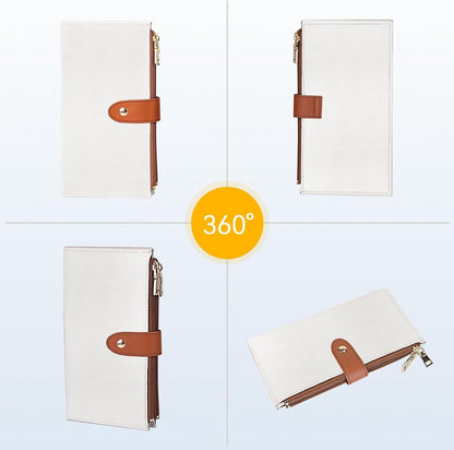 Travelambo_Womens_Wallet_Slim_RFID_Blocking_Bifold_Credit_Card_Holder_Wallet_with_16_Card_Slots,_2_Zippered_Pockets