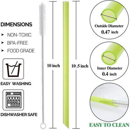8_Pcs_Reusable_Boba_Straws_&_Smoothie_Straws_-_Multi_Colors_Jumbo_Wide_Reusable_Straws,_BPA_FREE_Food-Grade_Plastic_Straws_for_Bubble_Tea(Tapioca,_Boba_Pearls),_Milkshakes_with__Brushes