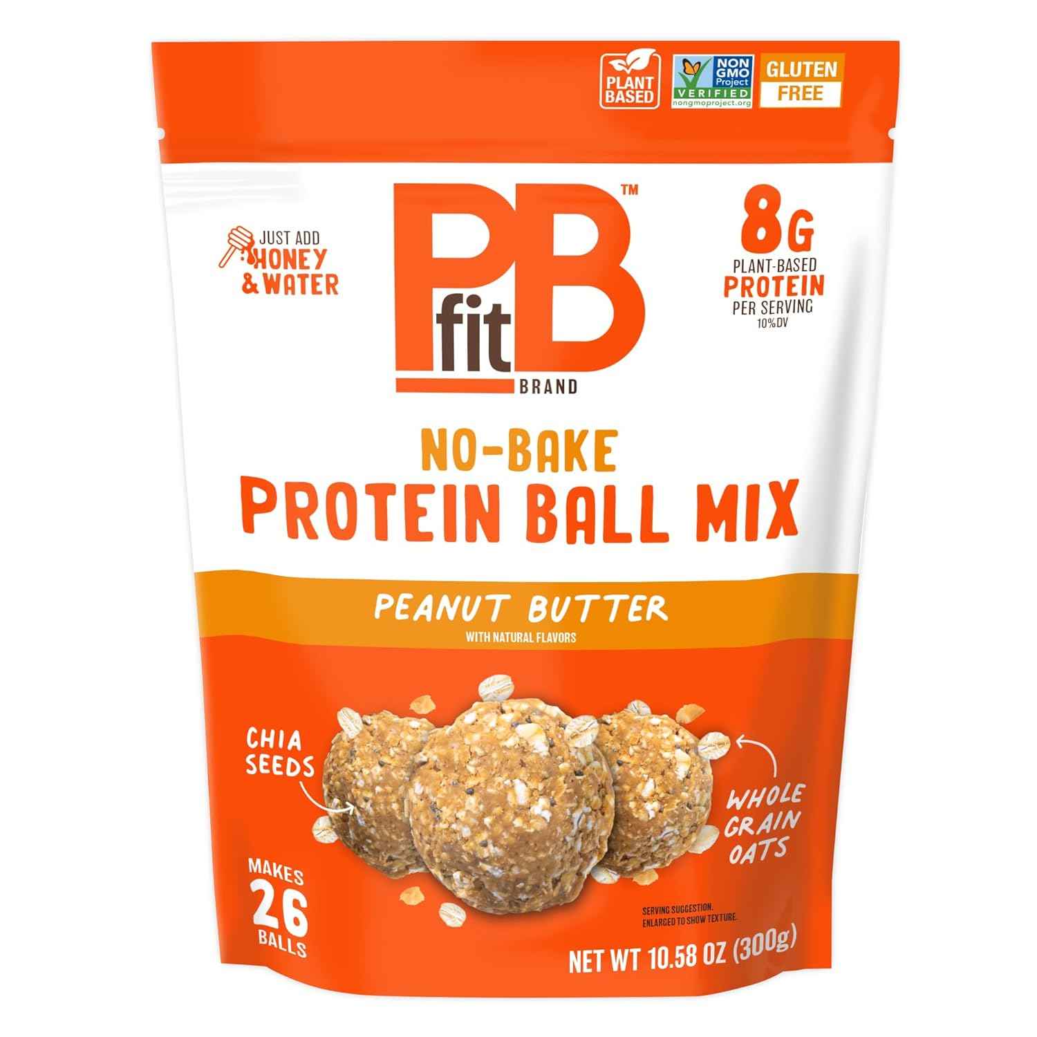 PBfit No Bake Peanut Butter Protein Ball Mix – Quick No-Bake Energy Bites to Stash in Your Drawer for Focus and Satiety
