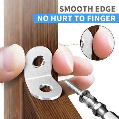 AODLANA Stainless Steel L Bracket Kit – Practical Housewarming Gift for New Homeowners, Reinforce Furniture Joints