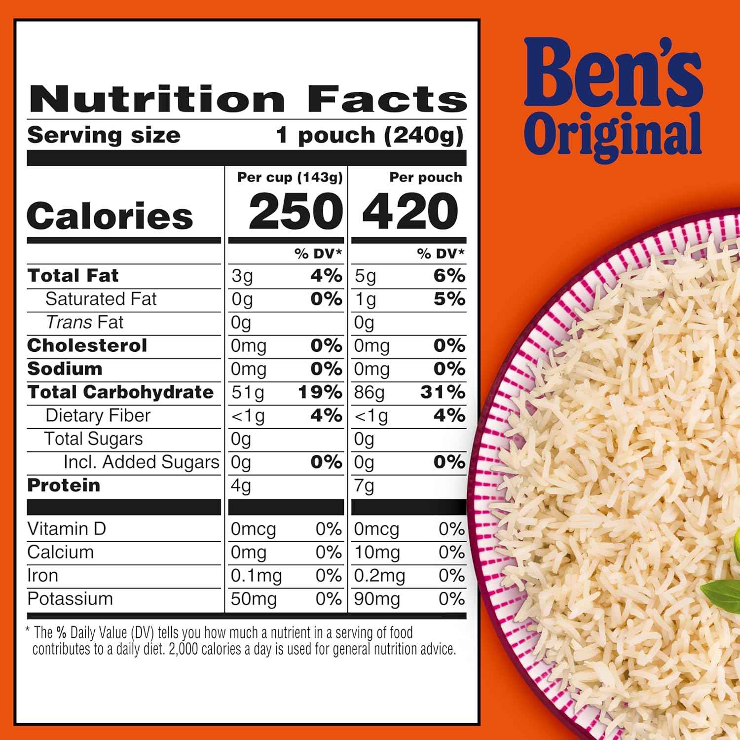 BEN'S ORIGINAL Ready Rice Jasmine Pouches — Easy Family Dinner Side With No Stove Required