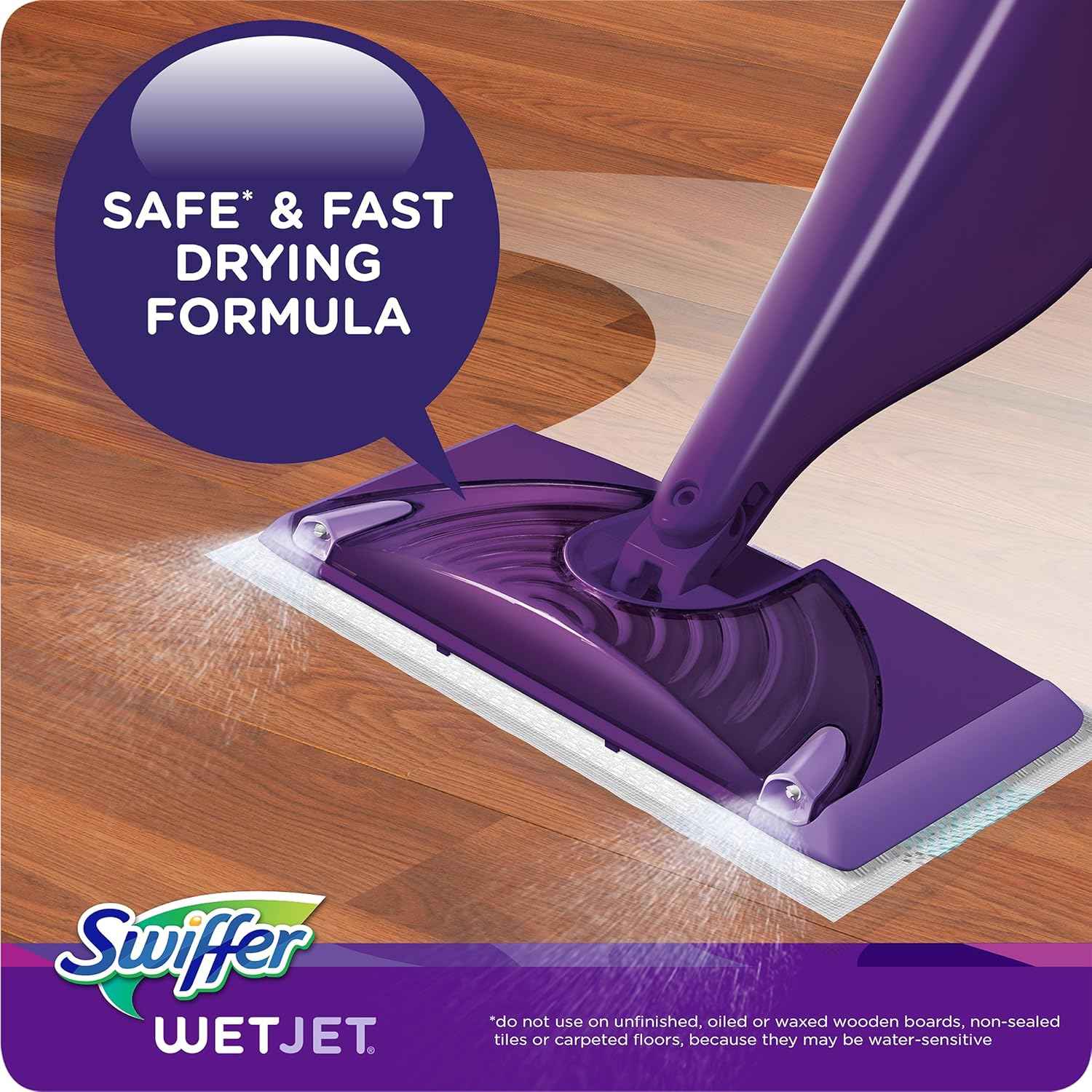 Swiffer WetJet Multi-Purpose and Hardwood Liquid Floor Cleaner Solution Refill, with Gain Scent,