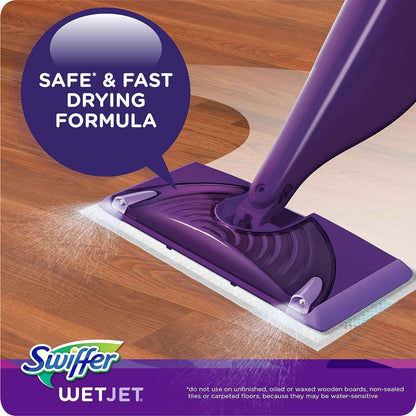 Swiffer WetJet Multi-Purpose and Hardwood Liquid Floor Cleaner Solution Refill, with Gain Scent,