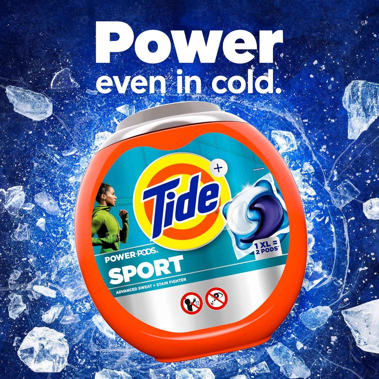 Tide Power Pods Sport Laundry Detergent Pacs, Advanced Sweat + Stain Fighter